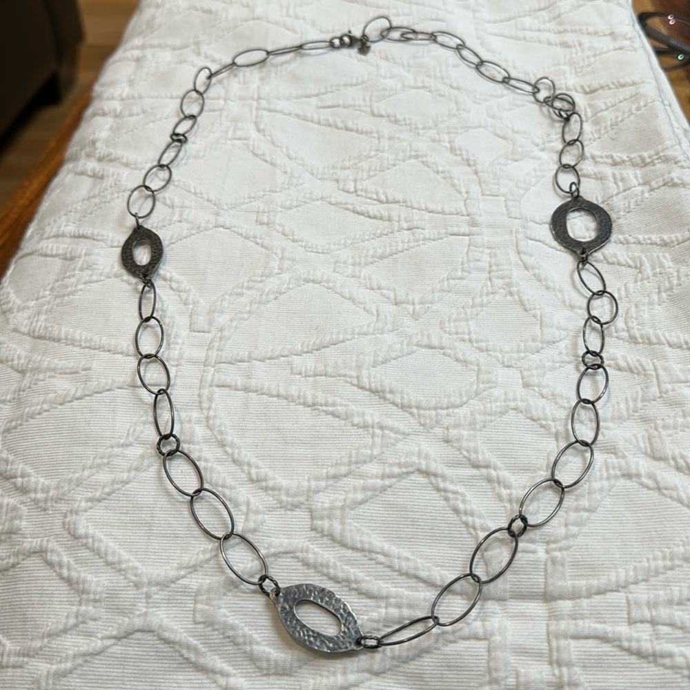 Silpada oxidized sterling silver oval link necklace